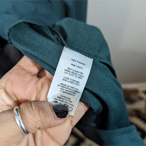 NWT Show Me Your Mumu Dress Women Size M Green Bridesmaid Ruffle High Low Wrap - Picture 9 of 10